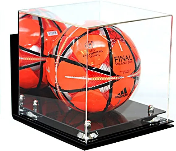 acrylic soccer ball display case for sale on Better Display Cases