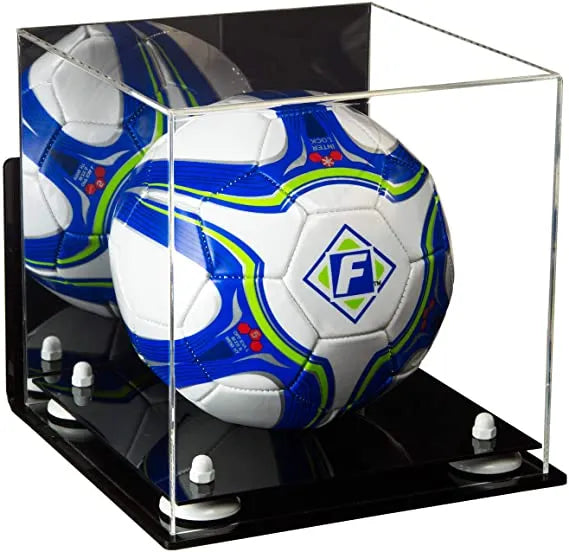 acrylic soccer ball display case for sale on Better Display Cases