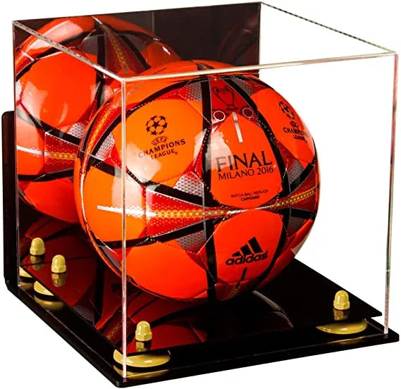 acrylic soccer ball display case for sale on Better Display Cases