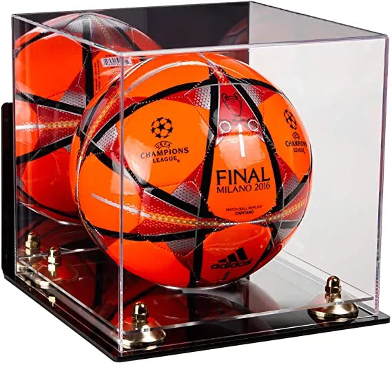 acrylic soccer ball display case for sale on Better Display Cases