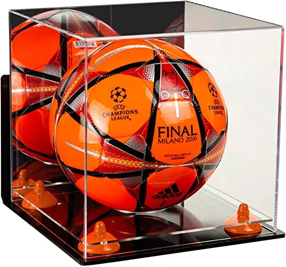 acrylic soccer ball display case for sale on Better Display Cases