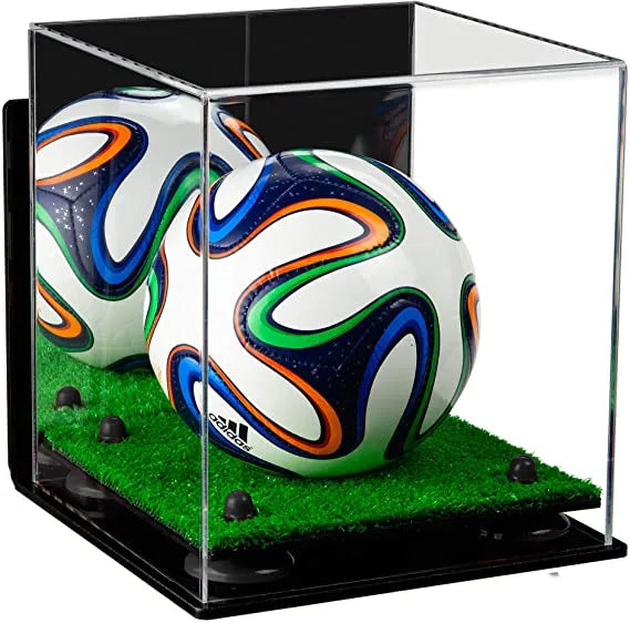 acrylic soccer ball display case for sale on Better Display Cases