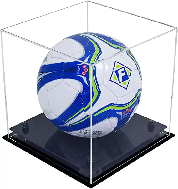 acrylic soccer ball display case for sale on better display cases