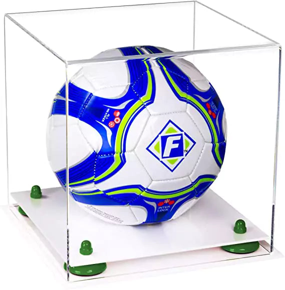 acrylic soccer ball display case for sale on better display cases