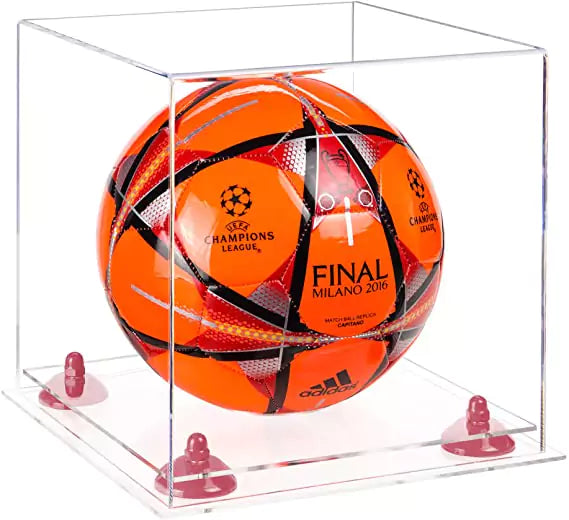 acrylic soccer ball display case for sale on better display cases