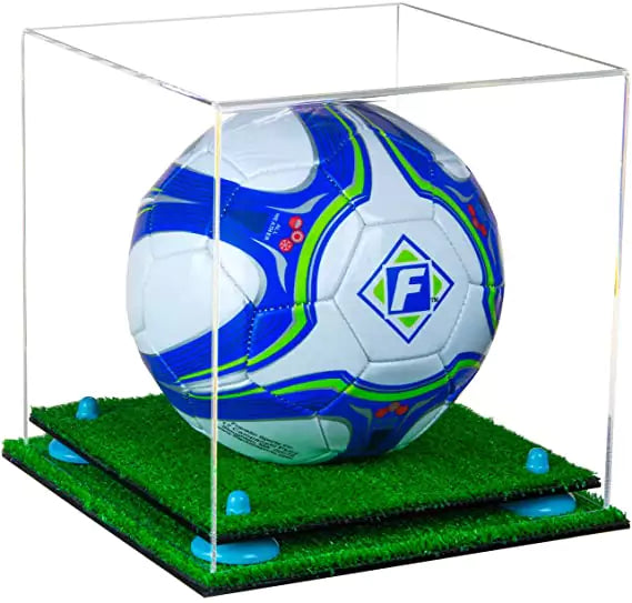 acrylic soccer ball display case for sale on better display cases