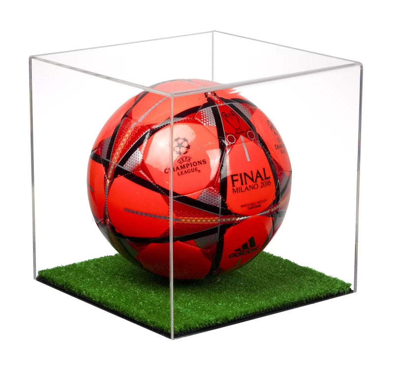 acrylic soccer ball display case for sale on better display cases