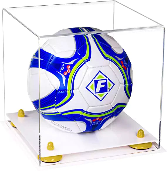 acrylic soccer ball display case for sale on better display cases