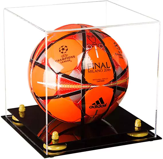 acrylic soccer ball display case for sale on better display cases