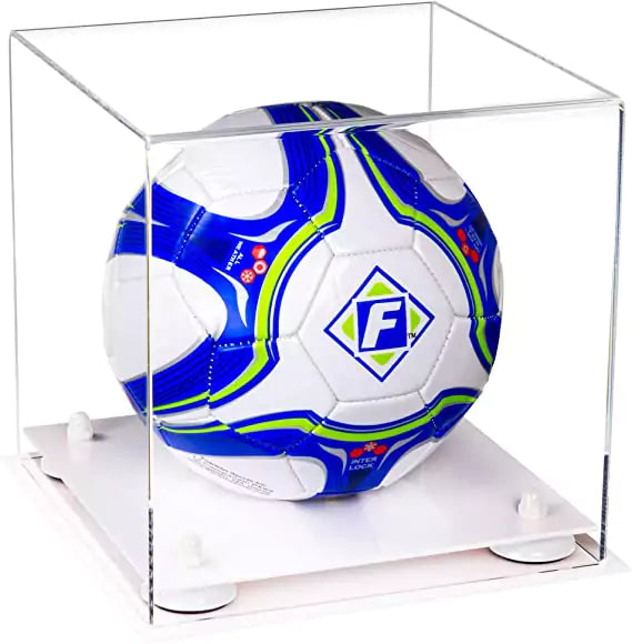 acrylic soccer ball display case for sale on better display cases