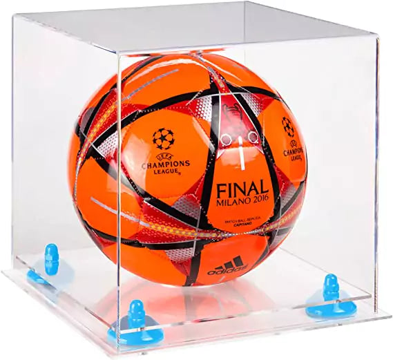 acrylic soccer ball display case for sale on better display cases