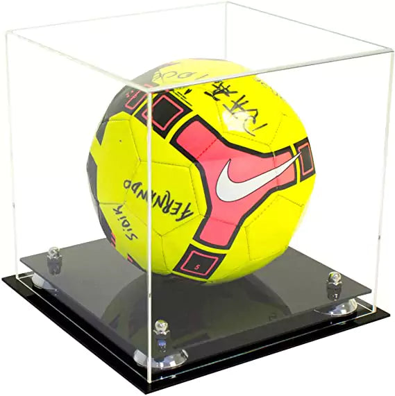 acrylic soccer ball display case for sale on better display cases