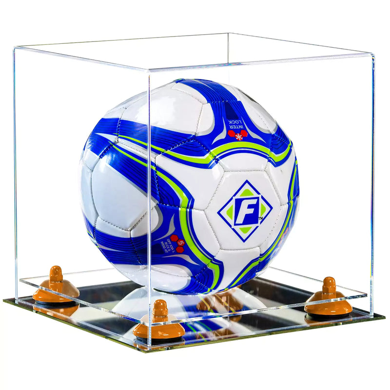 acrylic soccer ball display case for sale on better display cases