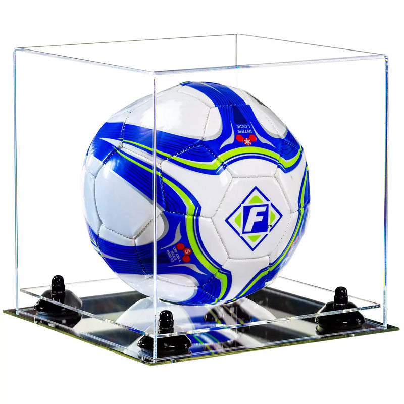 acrylic soccer ball display case for sale on better display cases