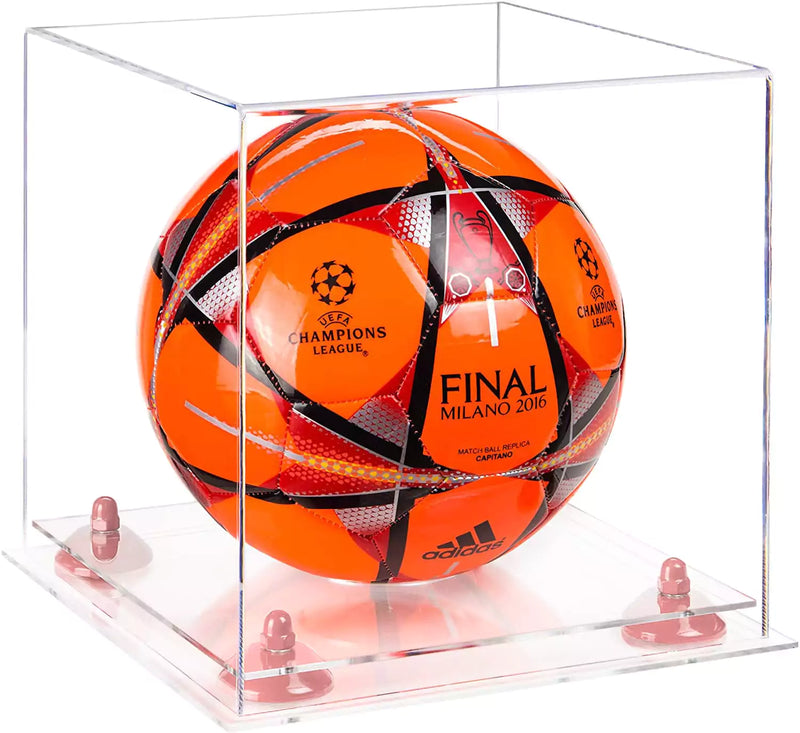 acrylic soccer ball display case for sale on better display cases