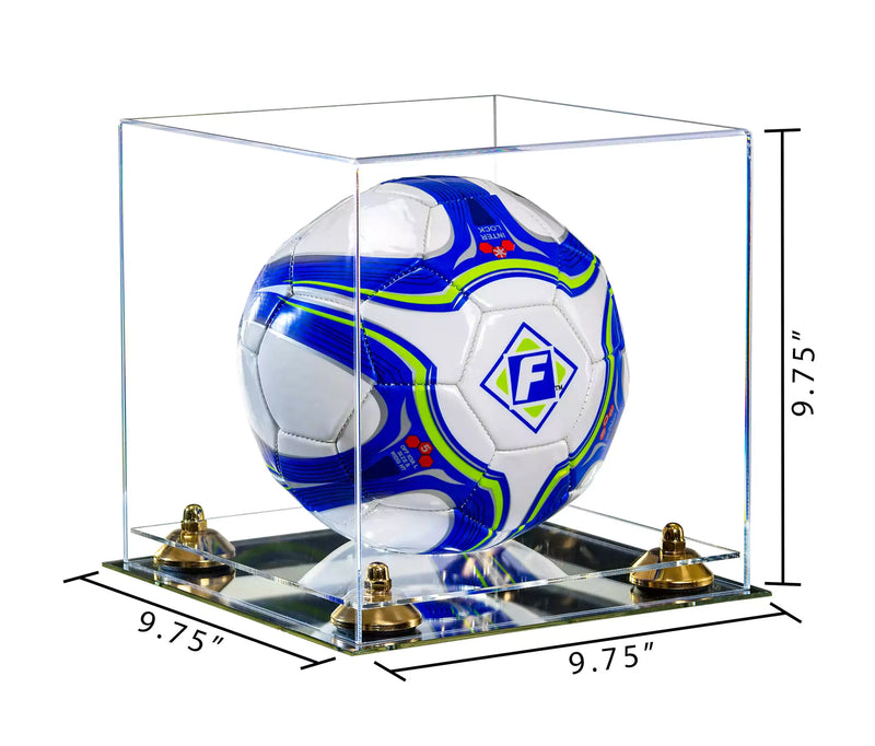 acrylic soccer ball display case for sale on better display cases