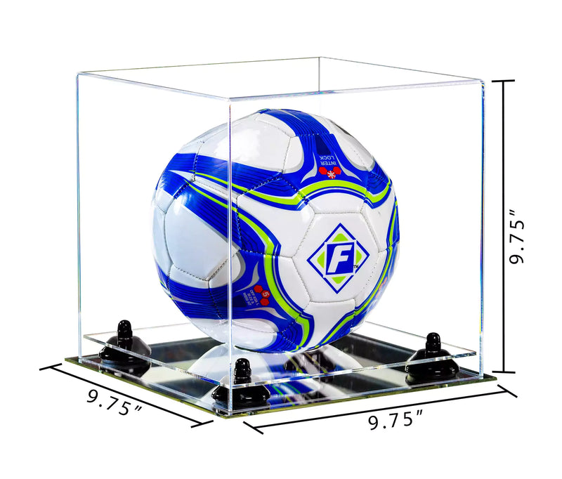 acrylic soccer ball display case for sale on better display cases