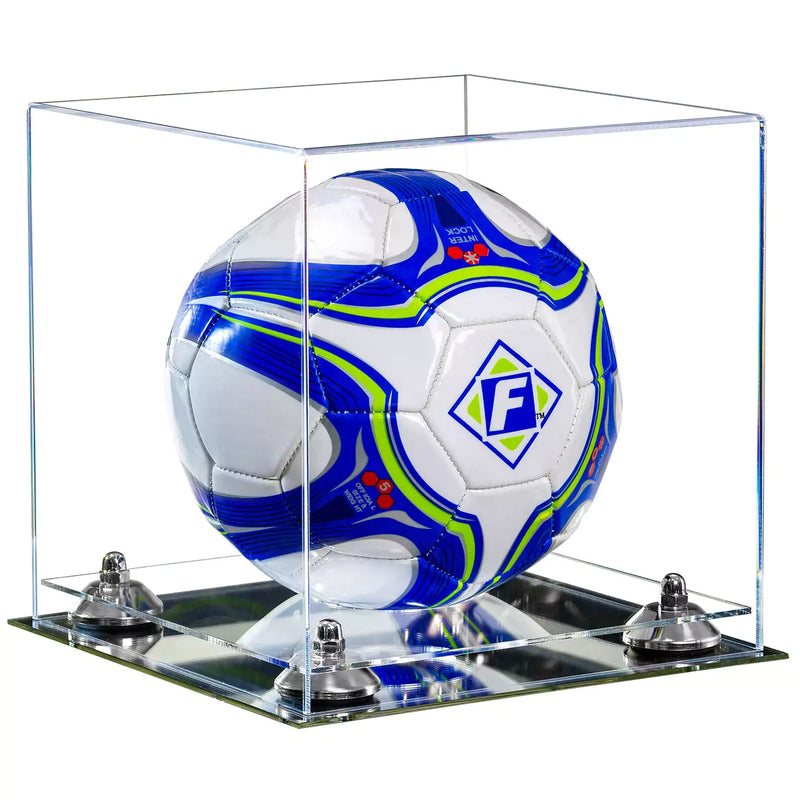 acrylic soccer ball display case for sale on better display cases