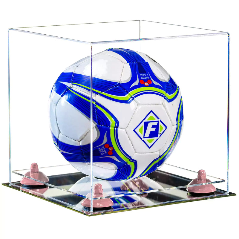 acrylic soccer ball display case for sale on better display cases