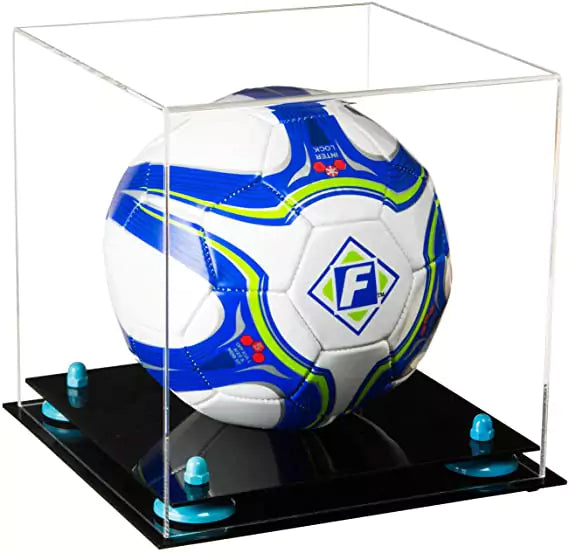 acrylic soccer ball display case for sale on better display cases