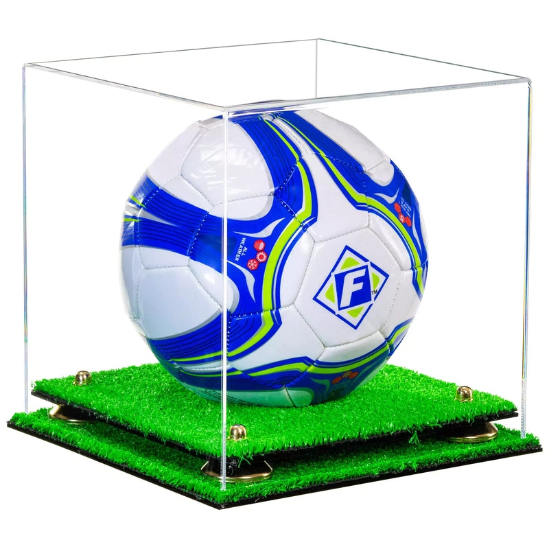 acrylic soccer ball display case for sale on better display cases