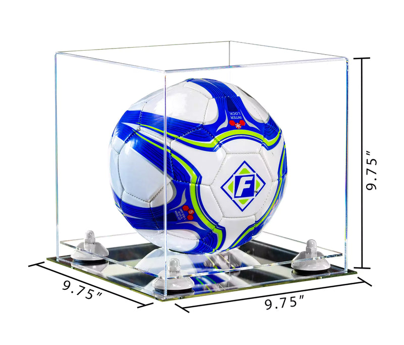 acrylic soccer ball display case for sale on better display cases