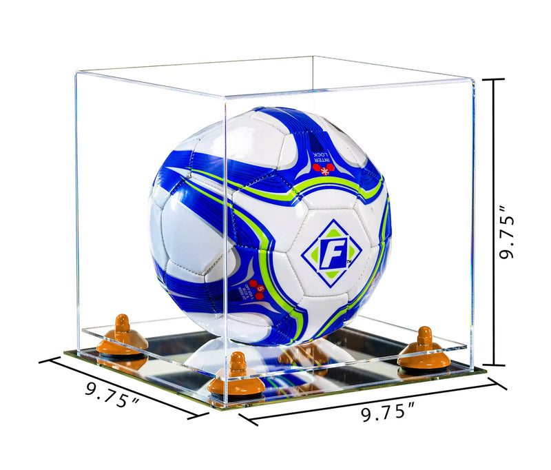 acrylic soccer ball display case for sale on better display cases