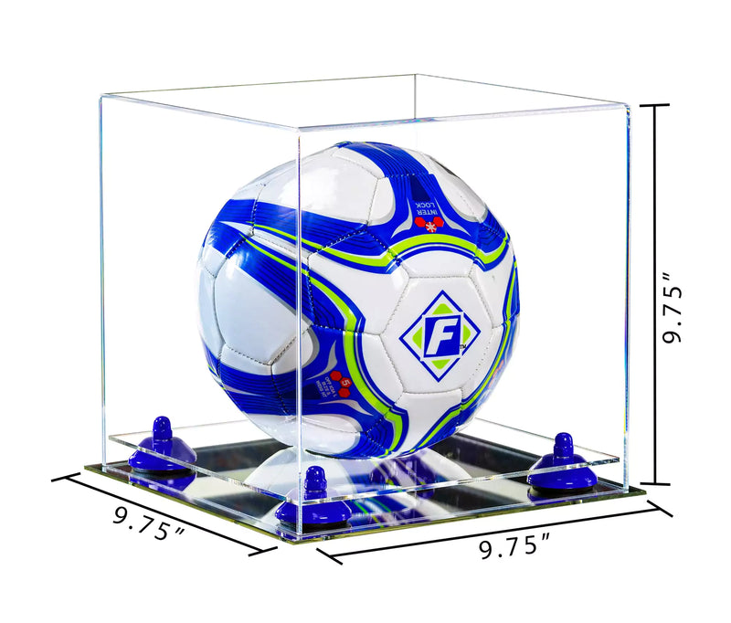 acrylic soccer ball display case for sale on better display cases