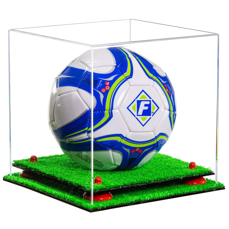 acrylic soccer ball display case for sale on better display cases