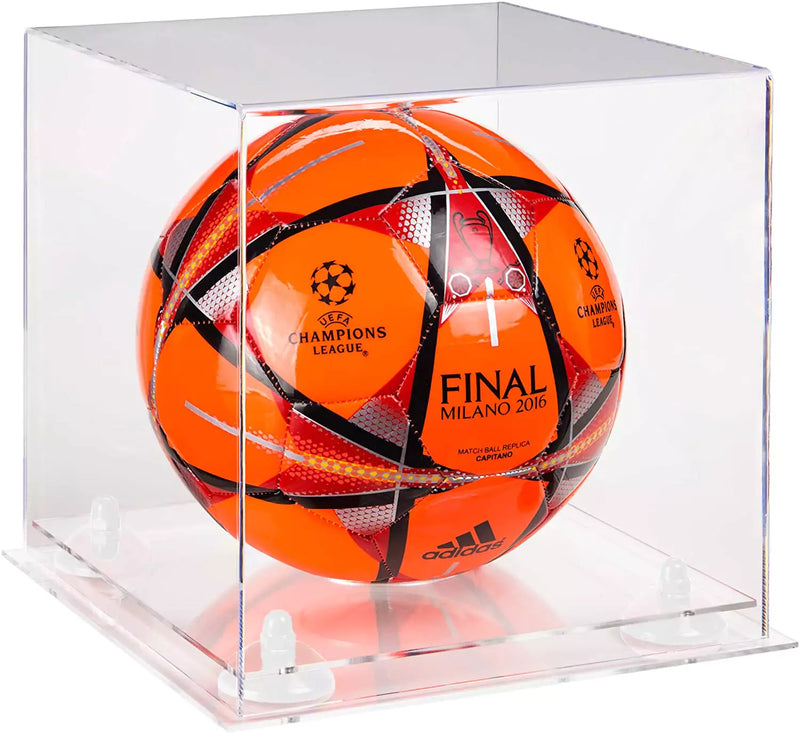 acrylic soccer ball display case for sale on better display cases