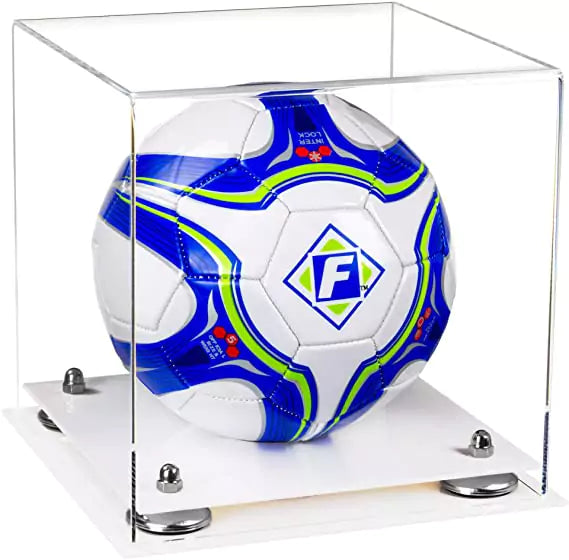 acrylic soccer ball display case for sale on better display cases