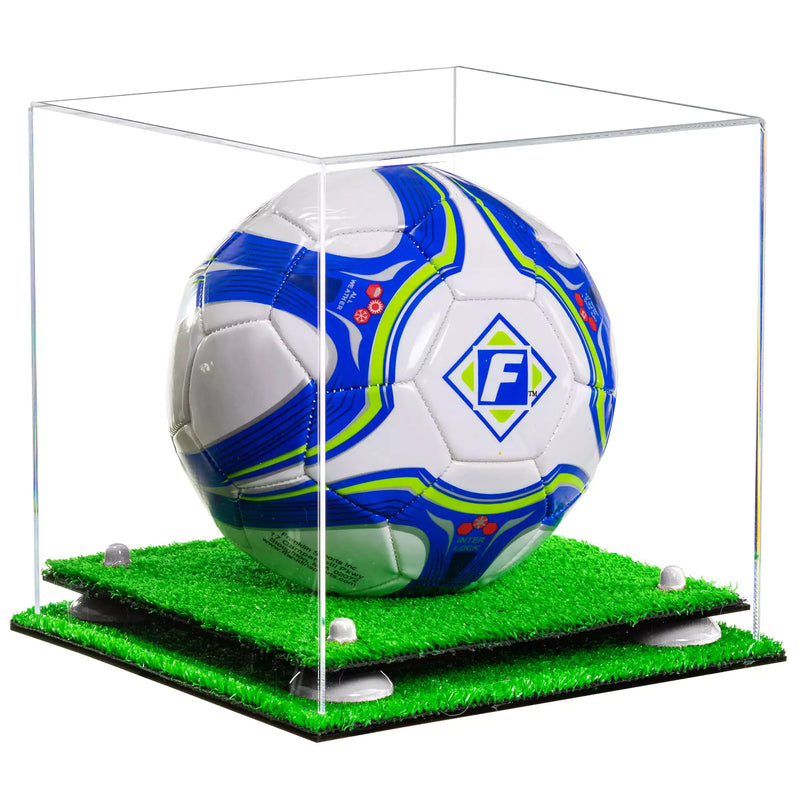 acrylic soccer ball display case for sale on better display cases