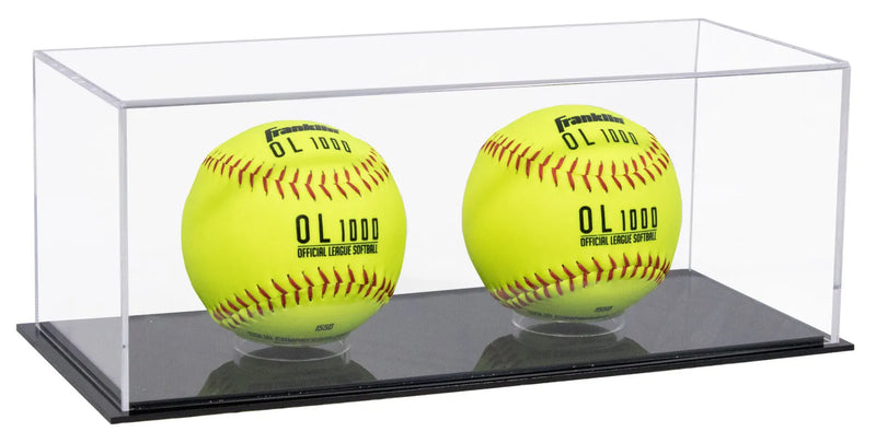 Acrylic softball display case | 4 balls for sale on Better Display Cases