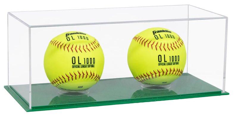 Acrylic softball display case | 4 balls for sale on Better Display Cases