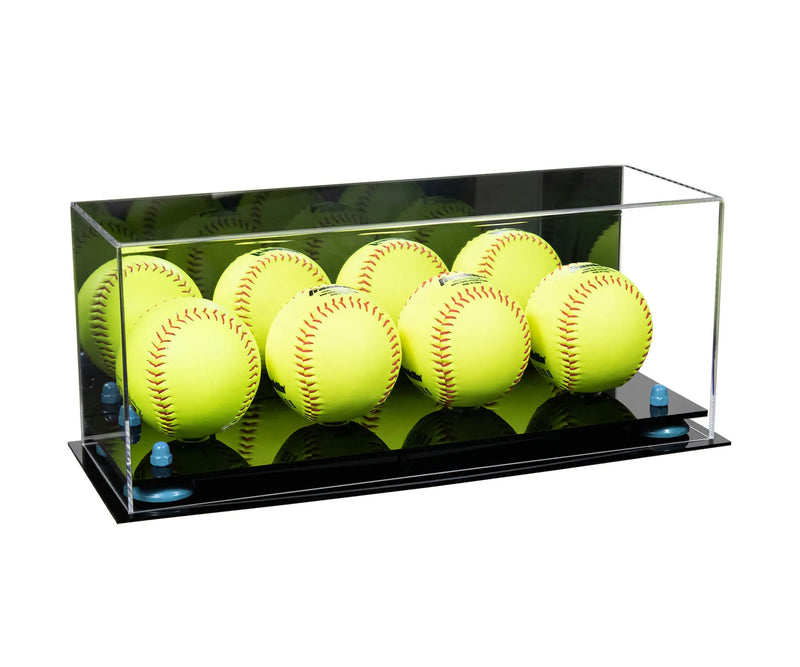 Acrylic softball display case | 4 balls for sale on Better Display Cases