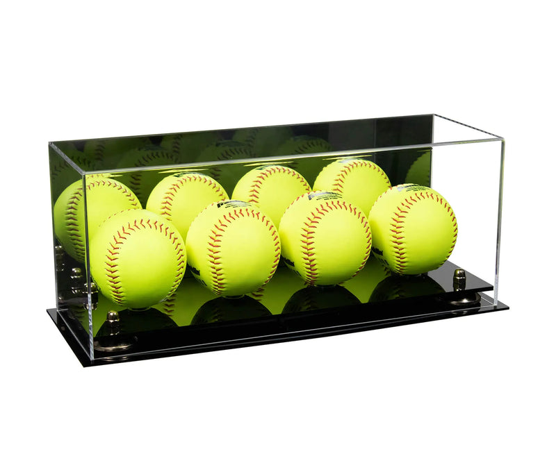 Acrylic softball display case | 4 balls for sale on Better Display Cases