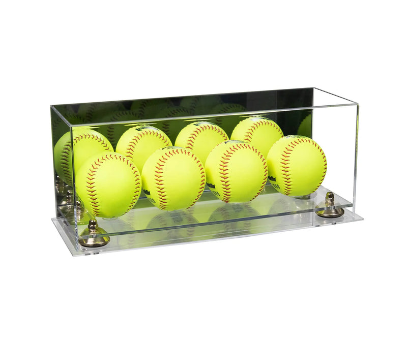 Acrylic softball display case | 4 balls for sale on Better Display Cases