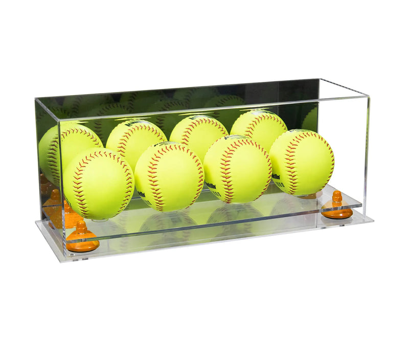 Acrylic softball display case | 4 balls for sale on Better Display Cases