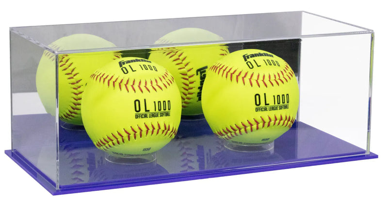 Acrylic softball display case | 4 balls for sale on Better Display Cases