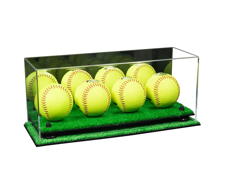 Acrylic softball display case | 4 balls for sale on Better Display Cases