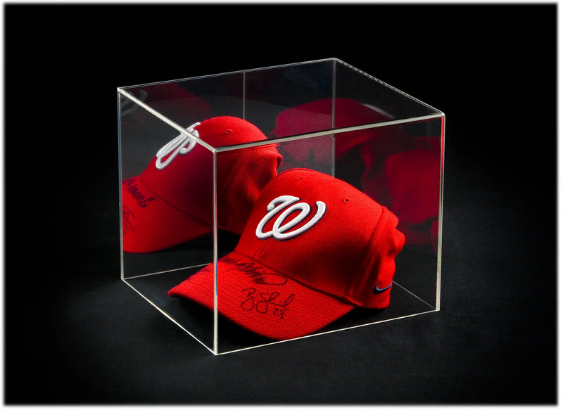 Baseball Cap<br>Display Case with<br>Mirror and Risers (A006)<br><sub>For MLB, NCAA, and more</sub>, Display Case, Better Display Cases, Better Display Cases - Better Display Cases