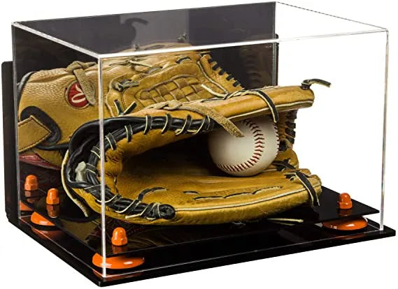 baseball display case for gloves for sale on Better Display Cases