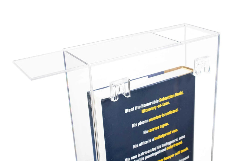 acrylic book display case for sale at better display cases