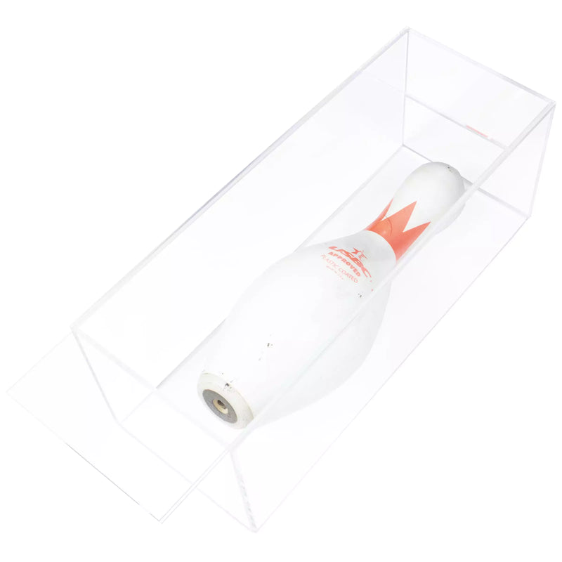 Bowling Pin Display Case with Slide Back for sale on better display cases