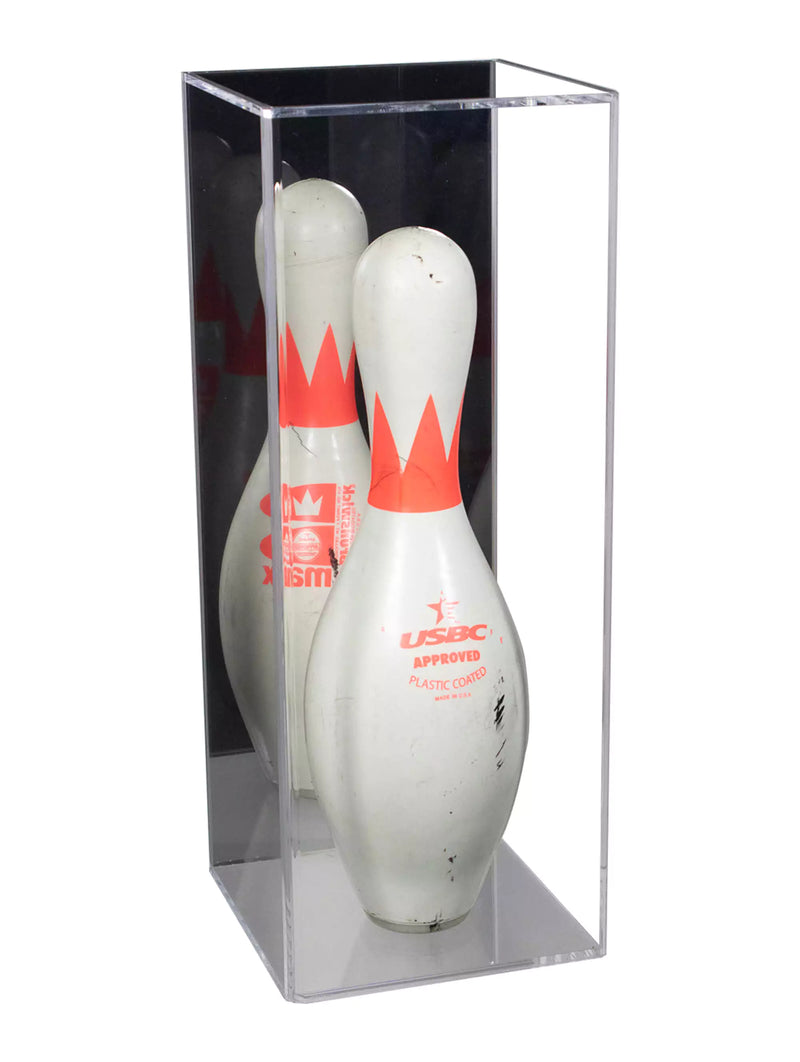 Bowling Pin Display Case with Slide Back for sale on better display cases