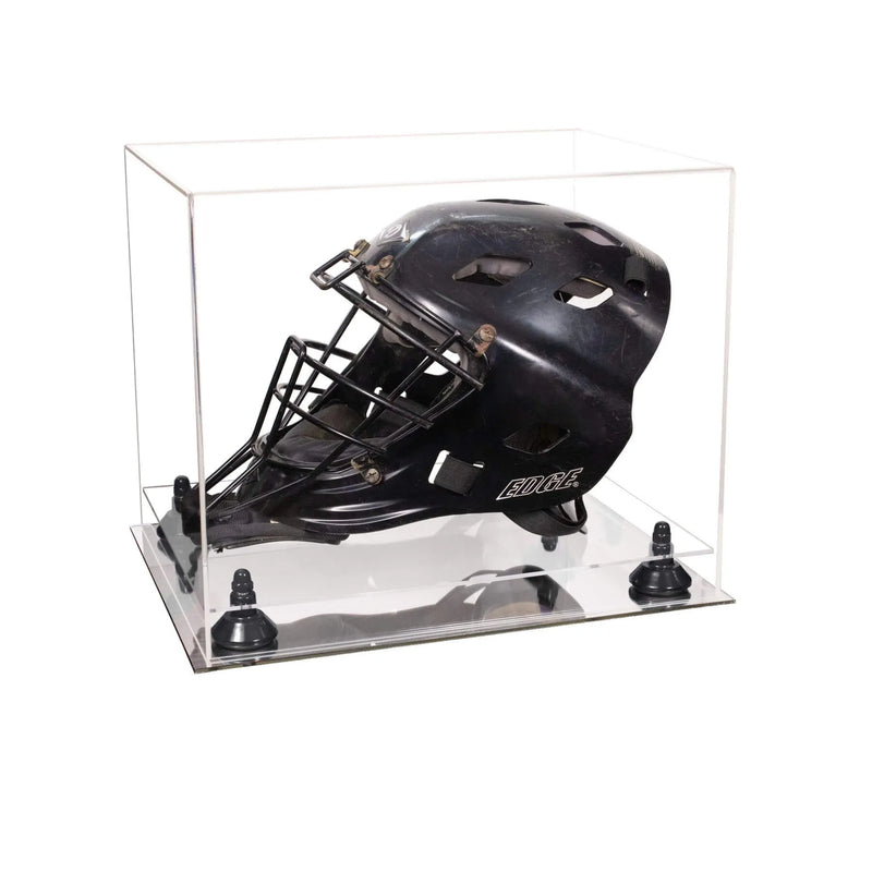 catchers or goalie helmet display case for sale at better display cases