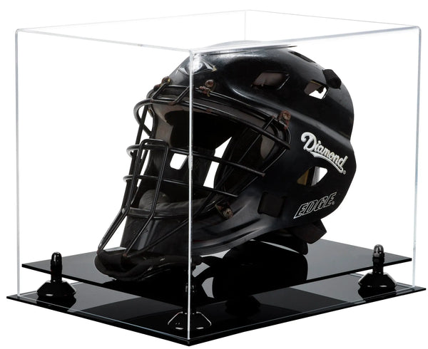 catchers or goalie helmet display case for sale at better display cases