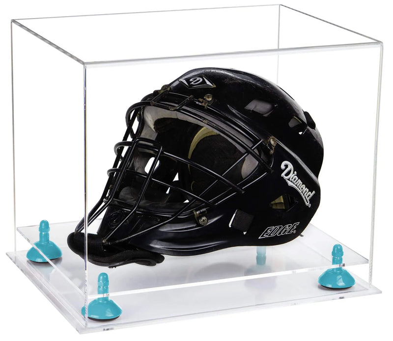 catchers or goalie helmet display case for sale at better display cases