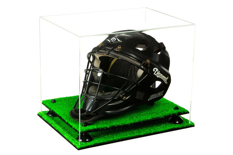 catchers or goalie helmet display case for sale at better display cases