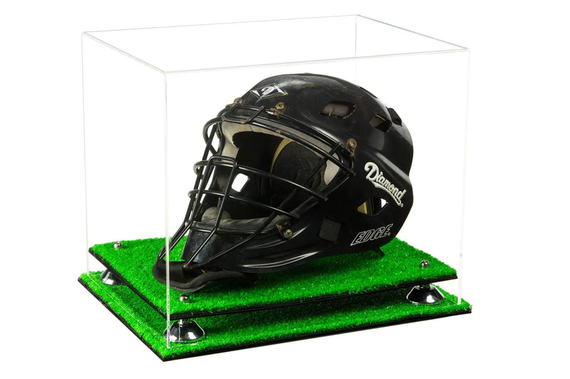 catchers or goalie helmet display case for sale at better display cases